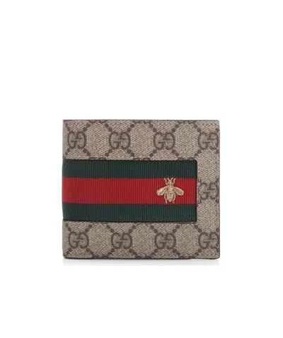 Gucci Web Gg Supreme Wallet In Multicolor
