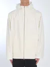 Gucci White Jacket With Logo Lettering Embroidery On The Front And Maxi Web Print On The Rear In Cot In White