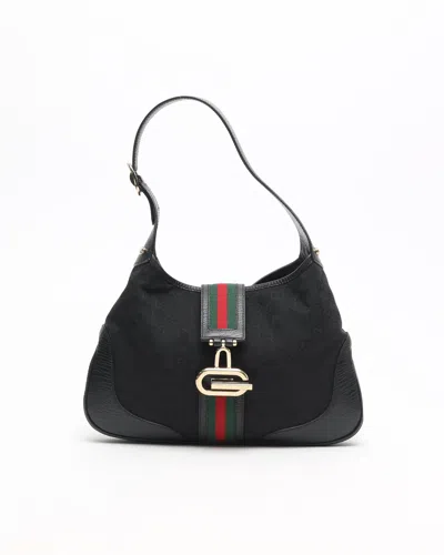 Gucci Web Jackie Bag In Black