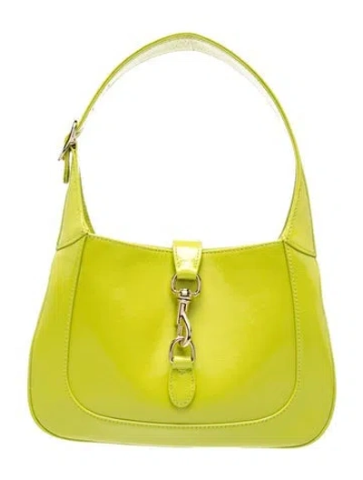 Pre-owned Gucci Web Jackie Small In Green