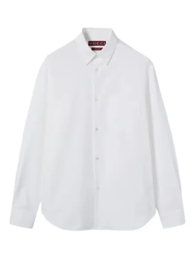 Gucci Web Jacquard-detail Shirt In White