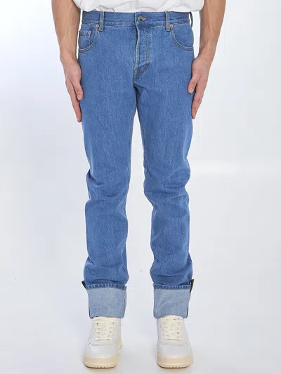 Gucci Web Jeans In Blue