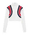 Gucci Web Knitted Cropped Top In White