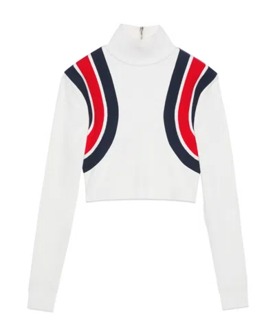 GUCCI WEB KNITTED CROPPED TOP