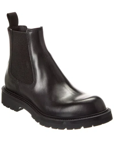 Gucci Chelsea Boots With Web In Black