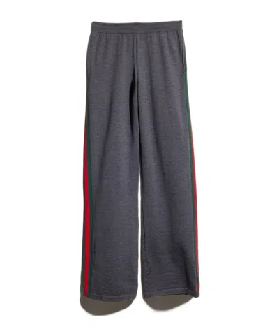 Gucci Web Leisure Pants In Gray