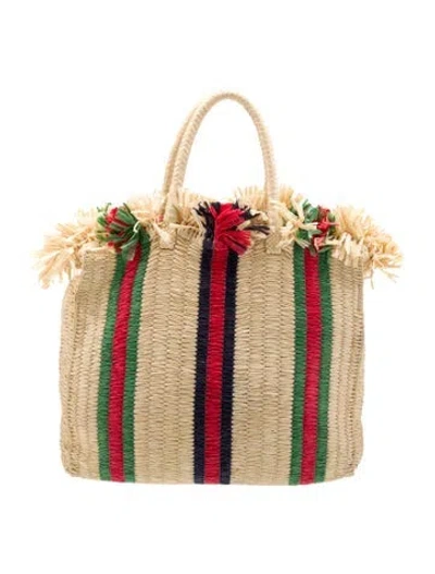 Pre-owned Gucci Web Linea Totem In Neutral