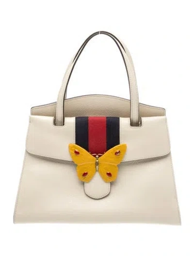 Pre-owned Gucci Web Linea Totem In Neutral