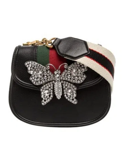 Pre-owned Gucci Web Linea Totem Small In Black