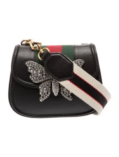 Pre-owned Gucci Web Linea Totem Small In Black