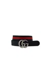 Gucci Web Logo-buckle Belt In Black
