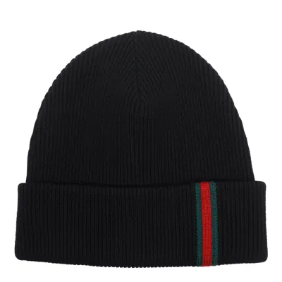 Gucci Web Logo Hat In Black