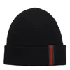 Gucci L Beanie Hat With Web Detail In Black
