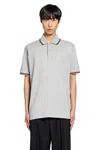 Gucci Cotton Polo Shirt Featuring Web Detail In Gray
