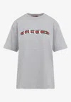 Gucci Grey Printed Cotton Jersey T-shirt