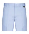 Gucci Web-loop Tailored Shorts In Blue