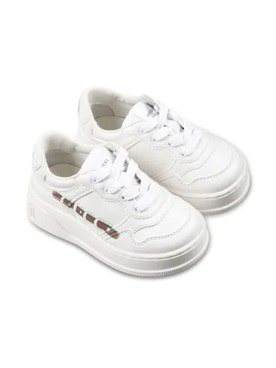 Gucci White Sneakers For Kids With Logo