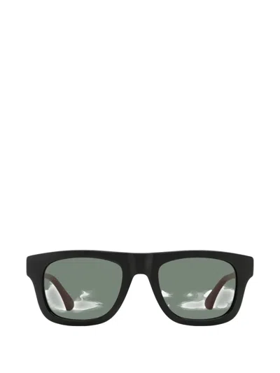 Gucci Web Rectangular Sunglasses In Black