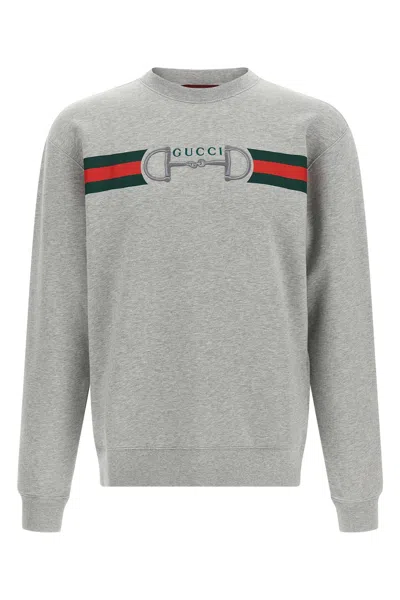 GUCCI WEB RIBBON AND HORSEBIT SWEATSHIRT