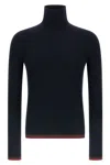 Gucci Dark Blue High Neck Sweater In Blue