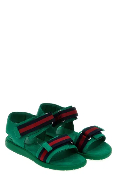 Gucci Web Ribbon Sandals