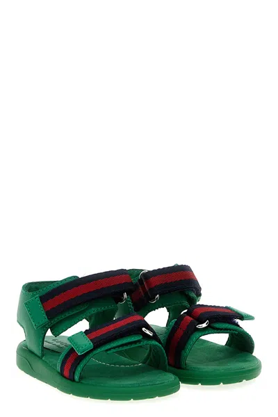 GUCCI GUCCI WEB RIBBON SANDALS