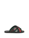 Gucci Web Sandals With Interlocking G