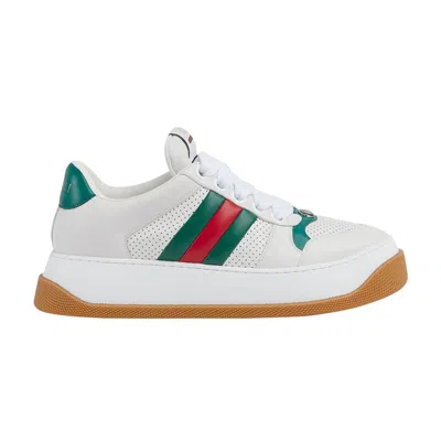 Pre-owned Gucci Web Screener 'white Green Red'