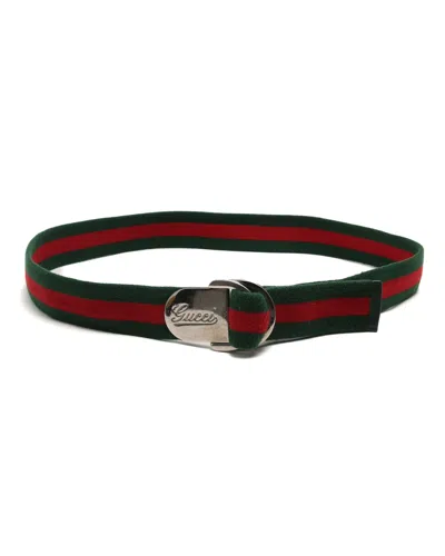 Pre-owned Gucci Web Sherry Line Belt, Size 100 In Multicolour