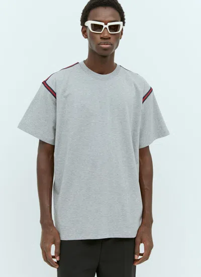 Gucci Web Short Shleeve T-shirt In Grey