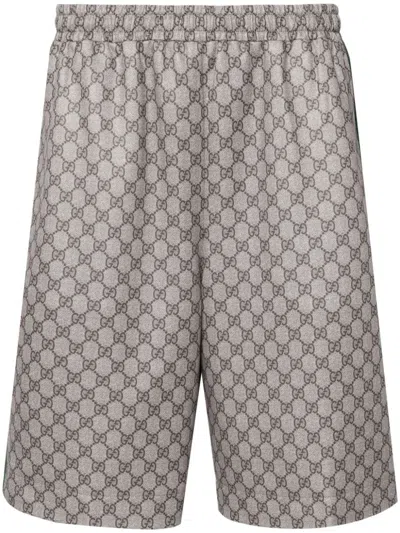 Gucci Web Shorts In Neutrals