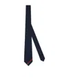 Gucci Web Silk Jacquard Tie In Blue