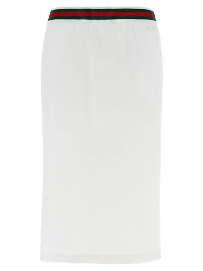 Gucci Web Skirt Skirts White