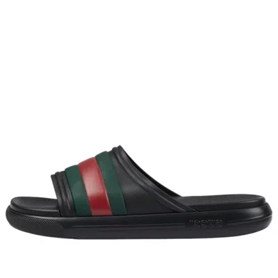 Gucci Web Slide Sandal 'black Green Red'