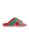Gucci Web Slide Slides In Red