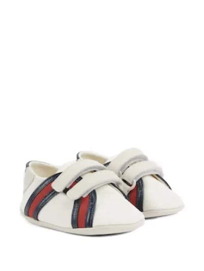 Gucci Babies' Web Sneakers In Neutral