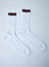 Gucci Cotton Blend Socks With Web In White