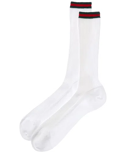 Gucci Web Socks In White