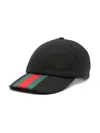 Gucci Web Band Baseball Cap In Black