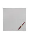Gucci Web-stripe Cotton Blanket In Grey
