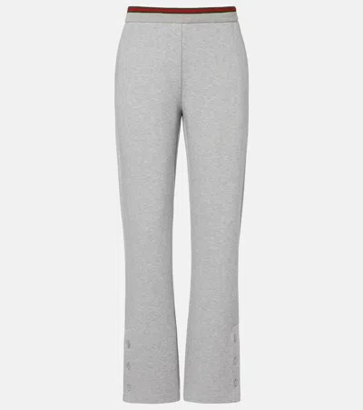 Gucci Freizeithose Aus Baumwolljersey Mit Web In Gray
