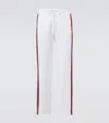 Gucci Web Stripe Cotton-blend Pants In White