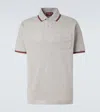 Gucci Grey Polo Shirt With Web Details And Logo Lettering On The Front In Wool Blend Man In Gray