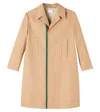 Gucci Web Stripe Cotton Coat In Brown