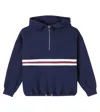Gucci Half-zip Striped-panel Hoodie In Multi