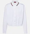 Gucci Web Stripe Cotton Poplin Shirt