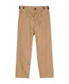 Gucci Web Stripe Cotton Trousers In Nude