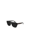 Gucci Web-stripe D-frame Sunglasses In Black