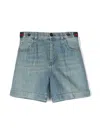 Gucci Blue Denim Shorts In Blue