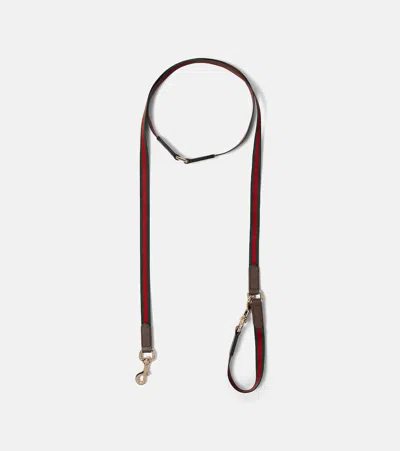 Gucci Web Stripe Dog Leash